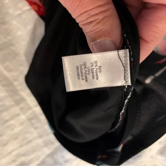 Jennifer Lopez Red and Orange Bodycon Dress Cowl Neck 3/4 Sleeve XL - Picture 7 of 7